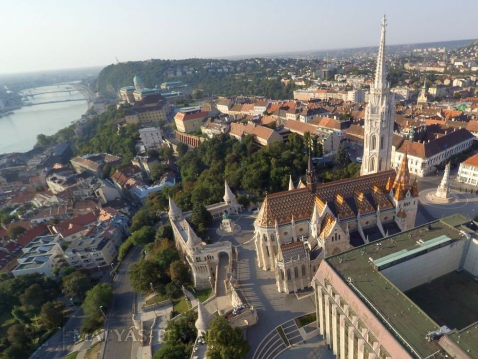Matyas Templom Matthias Church Buda Castle Aerial