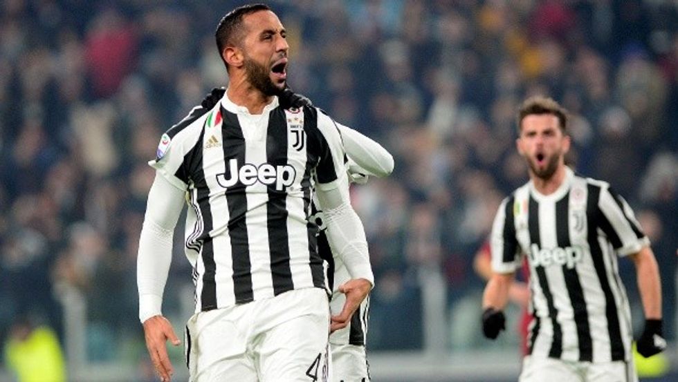 medhi benatia beim torjubel der ex bayern star traf zum sieg gegen die as roma