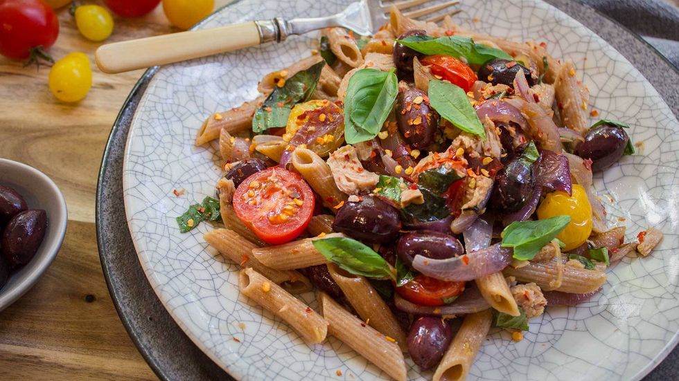 Mediterranean Tuna Noodle Skillet