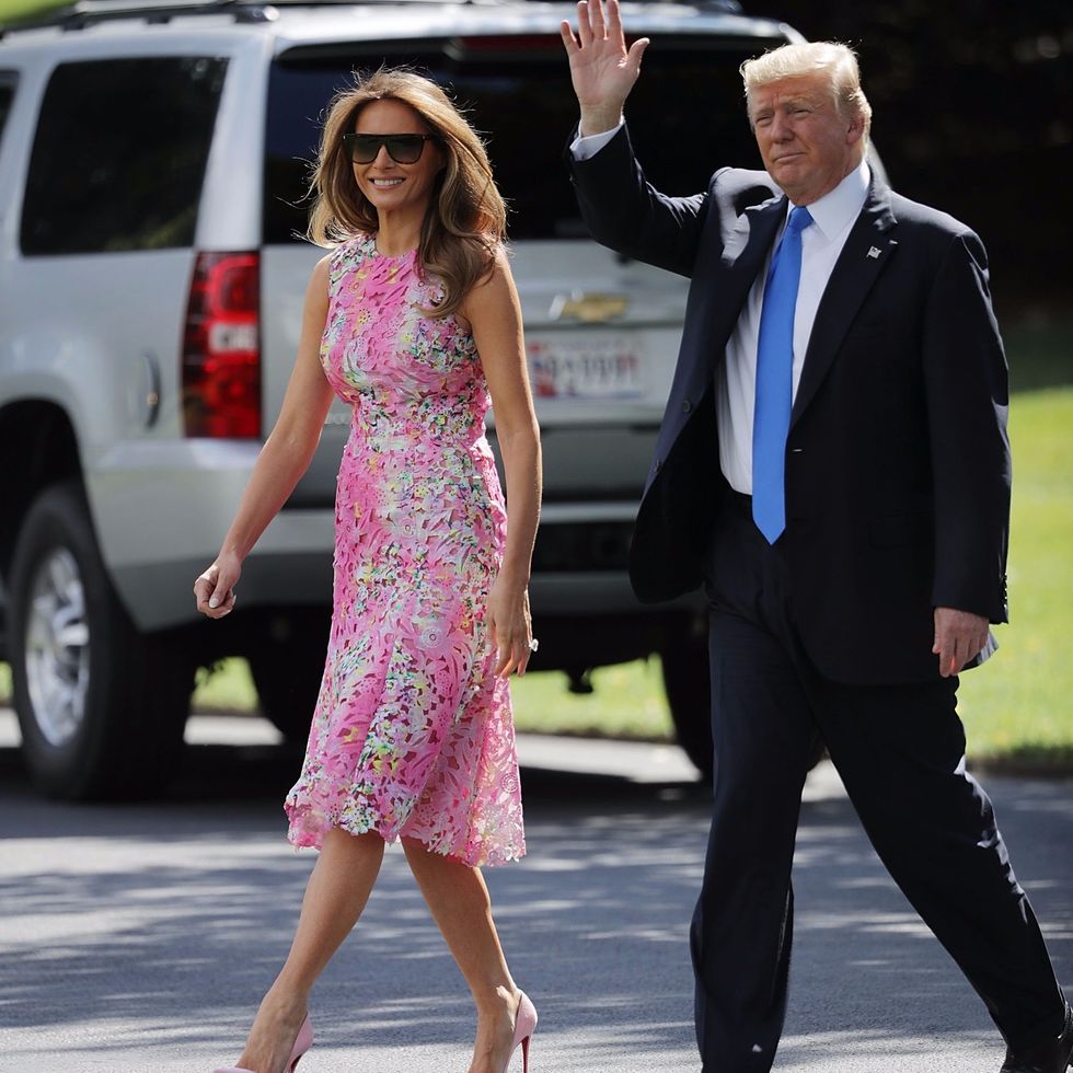 Melania Trump Pink Monique Lhuillier Dress