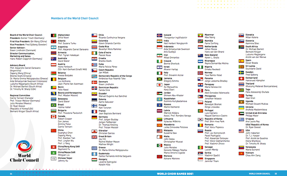 Members of World Choir Council