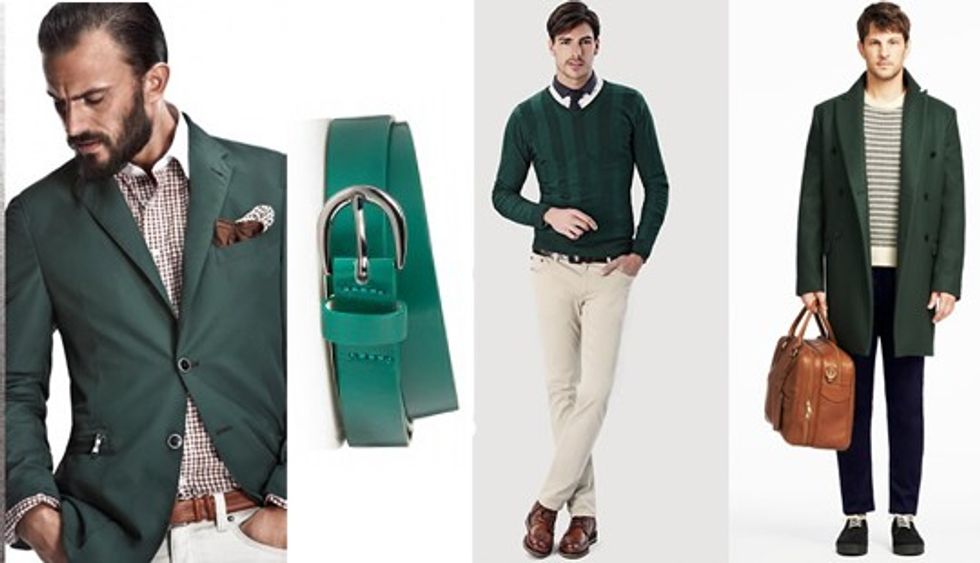 men emerald green
