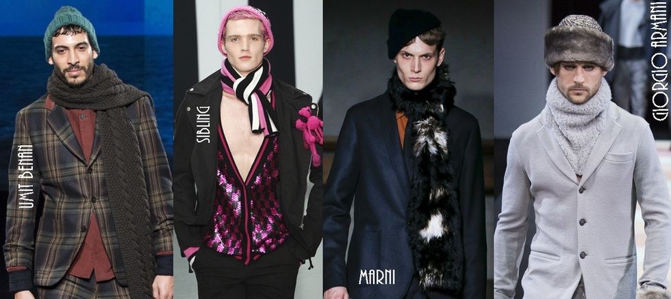 Mens hats and scarves set trends Fall Winter 2015 2016