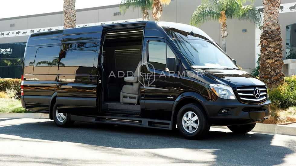 mercedes benz sprinter by addarmor front three quarters