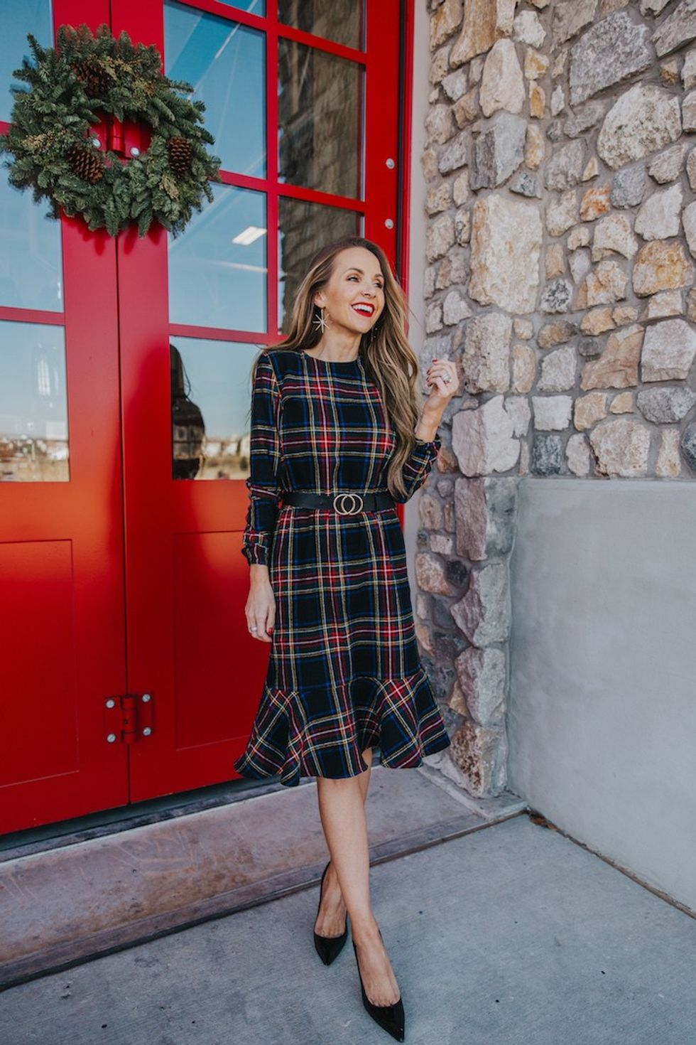 merricksart christmas dress with plaid