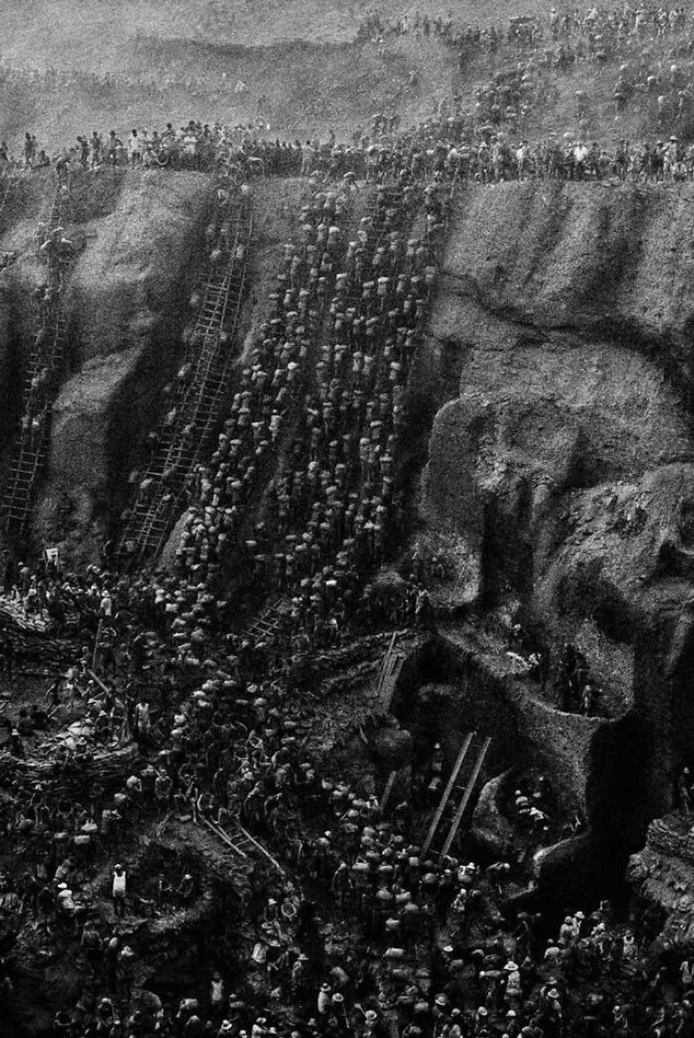 Miners In The Serra Pelada Gold Mines In Brazil, 1980s