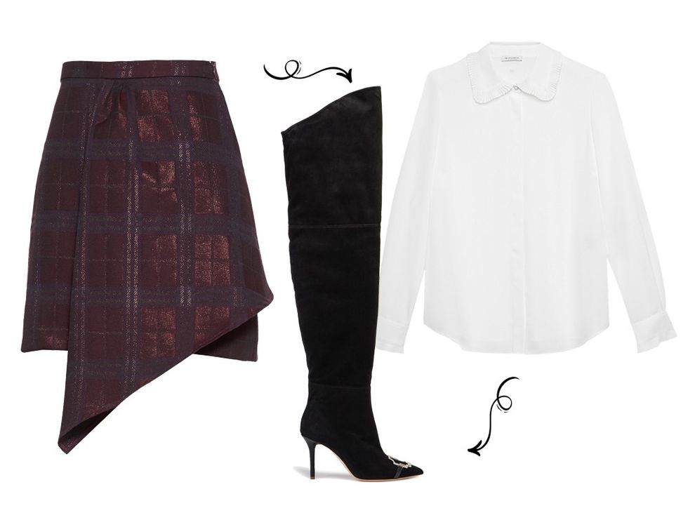 Mini fund dhe cizme mbi gju