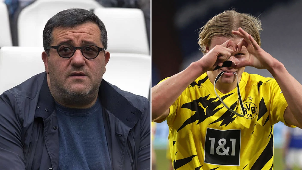 mino raiola erling haaland man utd