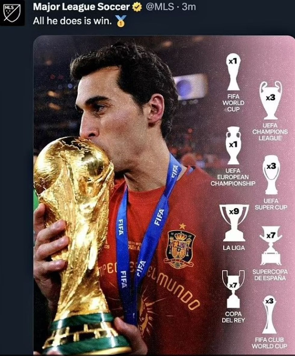 MLS postoi në mënyrë të turpshme një foto të Alvaro Arbeloa në vend të Sergio Busquets