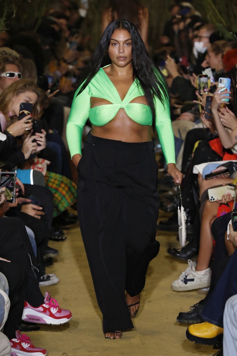 model walks the runway during the coperni fashion show news photo 1633098787