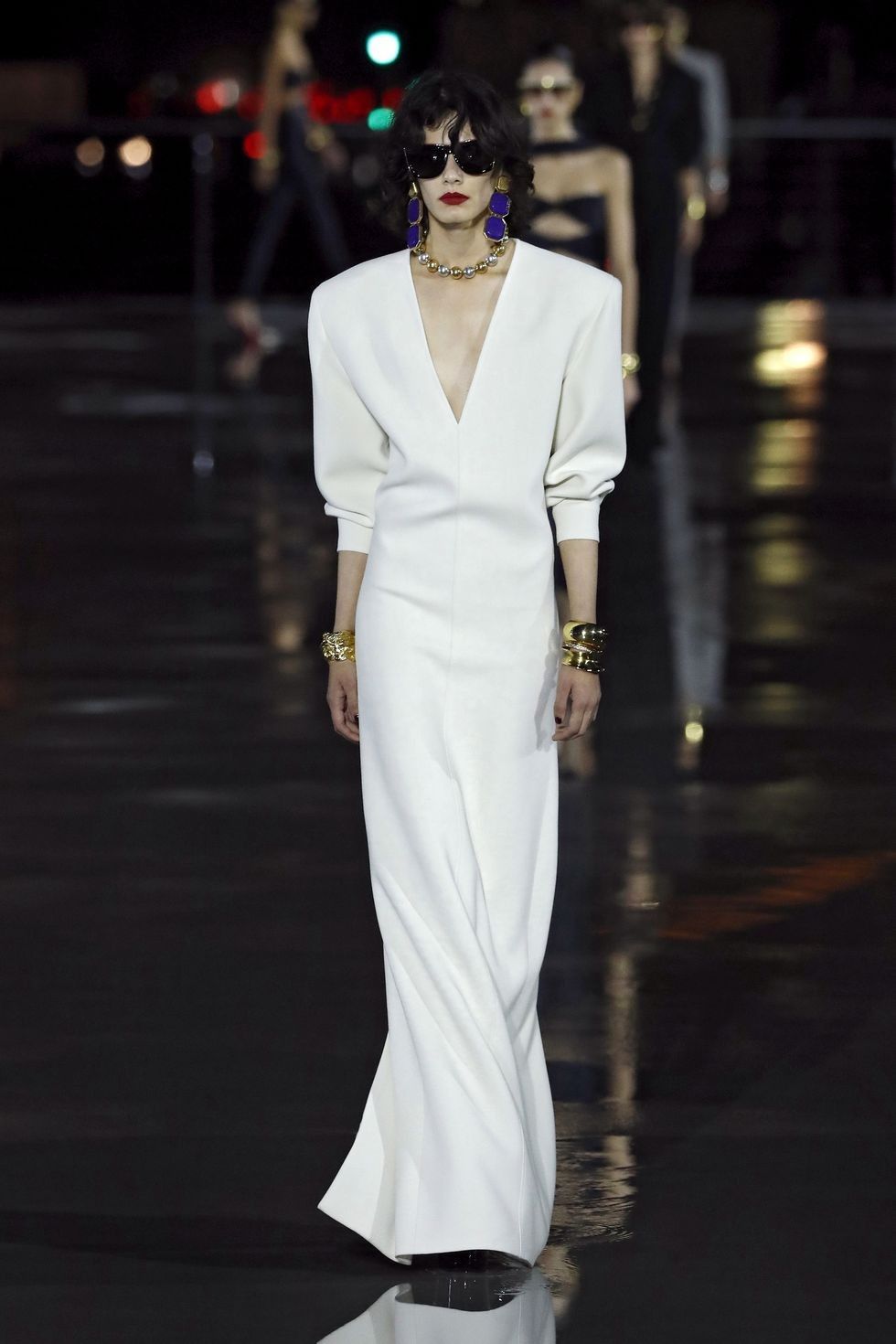 model walks the runway during the saint laurent fashion news photo 1632946719