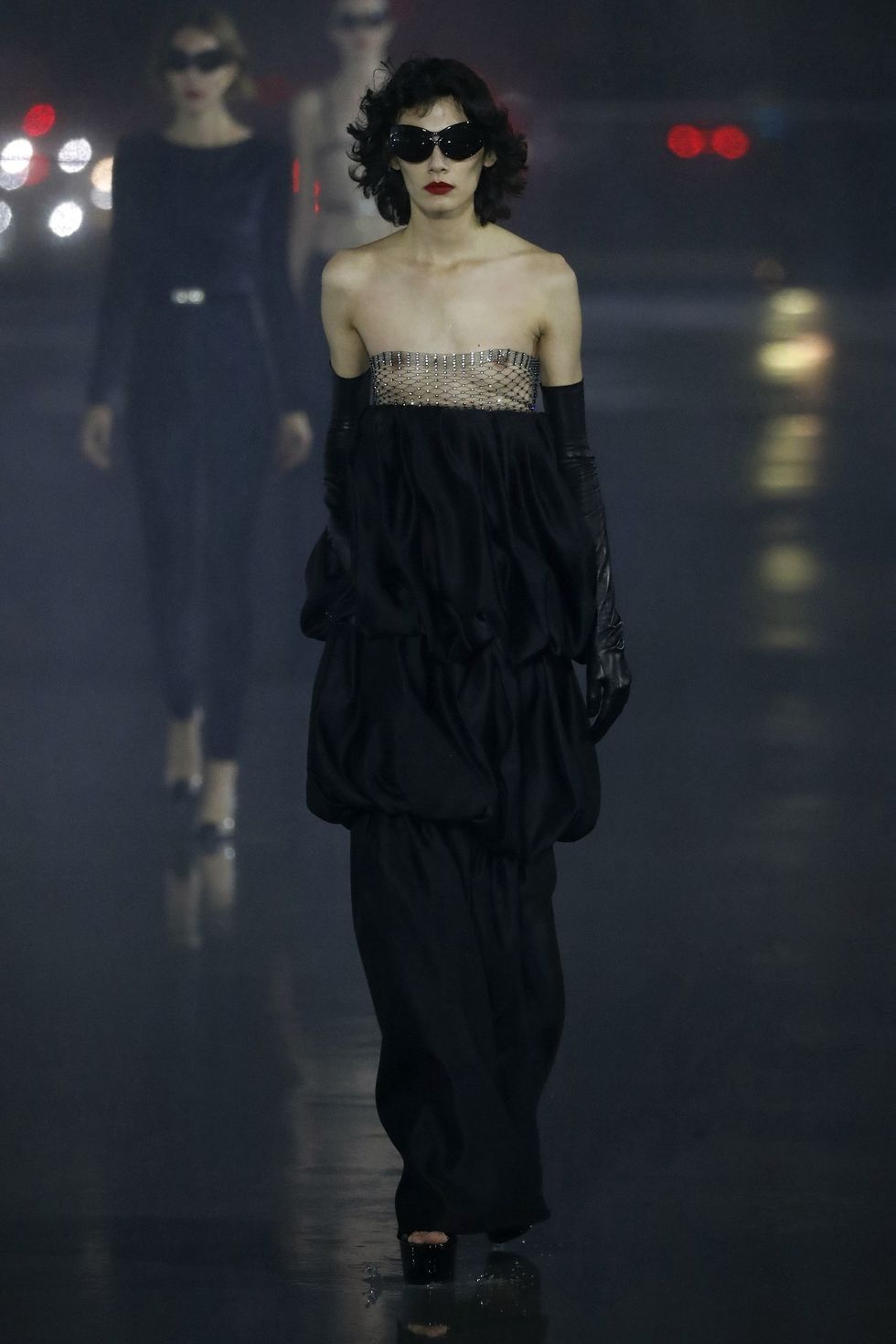 model walks the runway during the saint laurent fashion news photo 1632946746