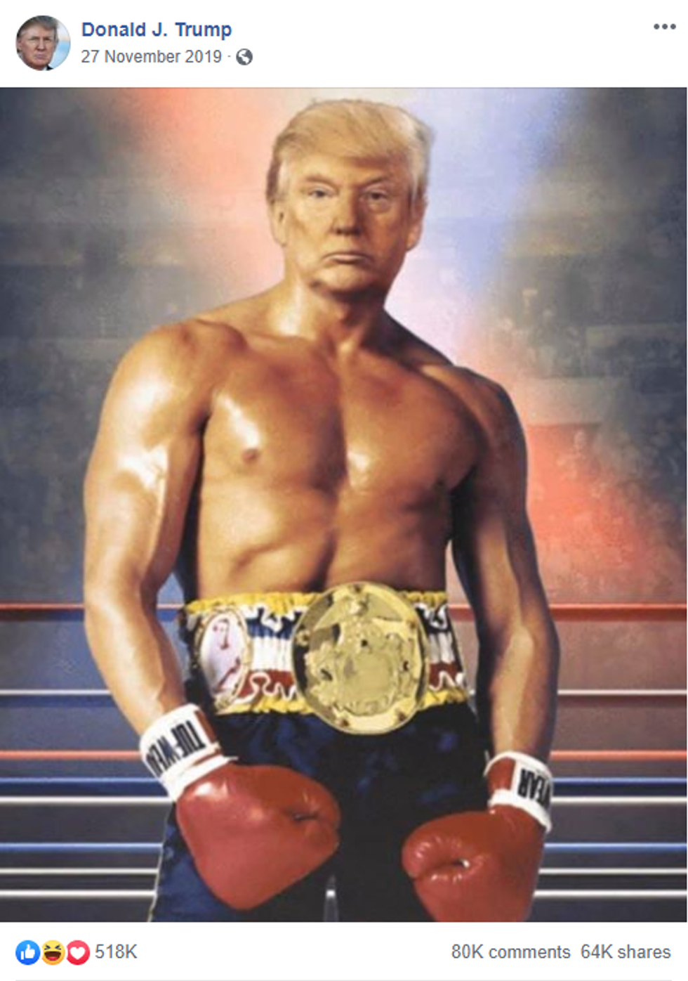 Most Hahas @DonaldTrump 2 1