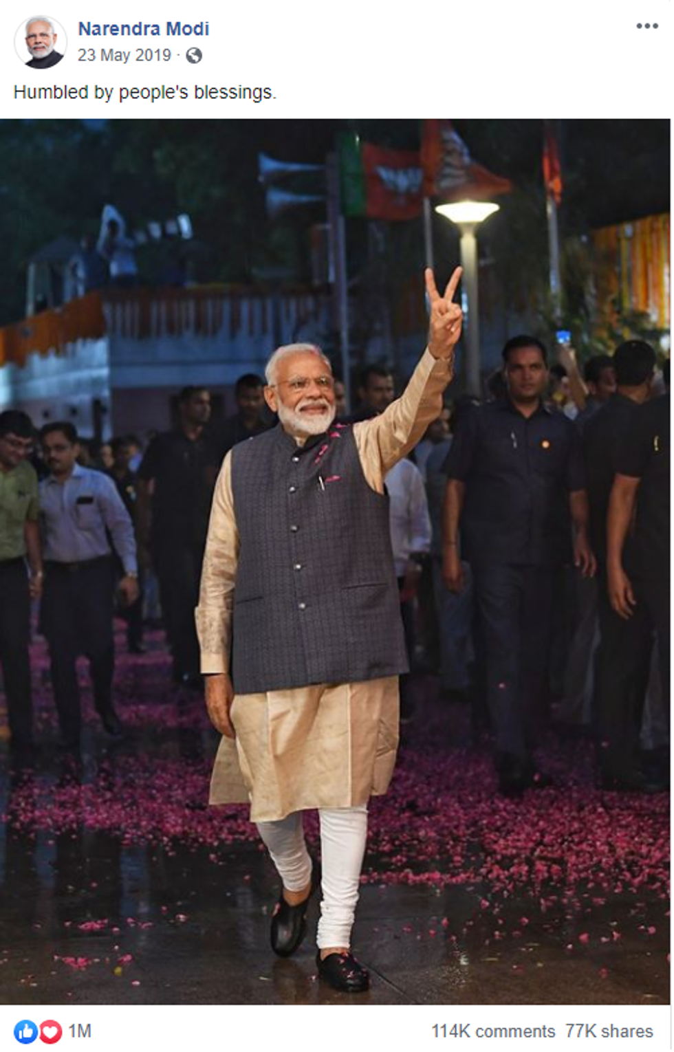 Most Liked Photo 2019 @NarendraModi