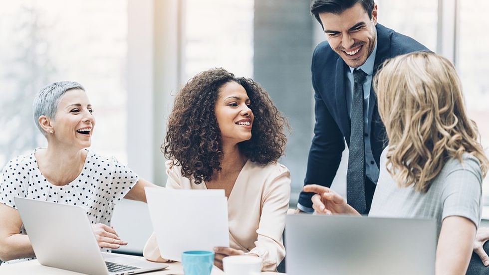 motivated business team