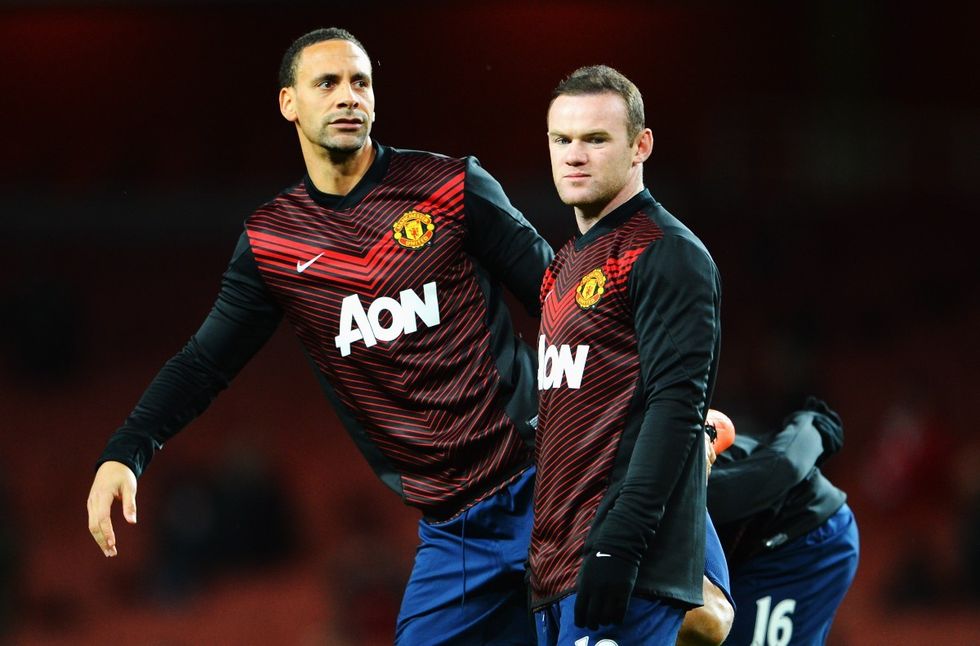 mufc rio ferdinand wayne rooney