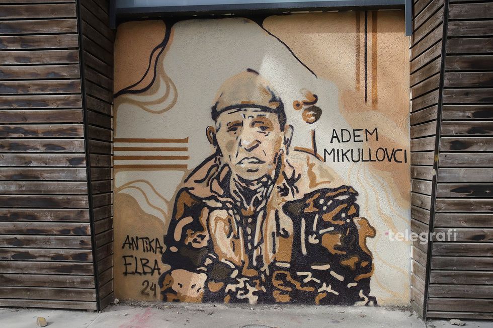 Muralet ne muret e palestres sportive Mitrovice Figurat ikonike te kultures e sportit foto Ridvan Slivova 7