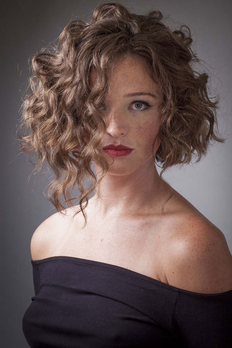 Natural short curly hair