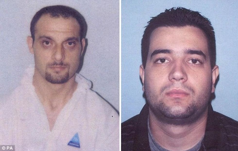 Në vitin 2004, Nebojsa Denic (majtas) u dënua me 15 vjet burg dhe Milan Jovetic (djathtas) me pesë vjet burg, për shkak të një vjedhjeje në Londër. Që të dy tash janë të lirë.