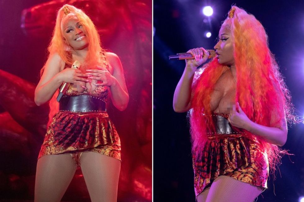 nicki minaj wardrobe malfunction