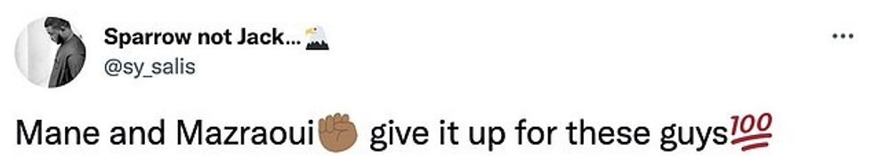 Një mbështetës mendoi se Mane dhe Mazraoui meritonin merita të plota që i qëndruan besnikë fesë së tyre