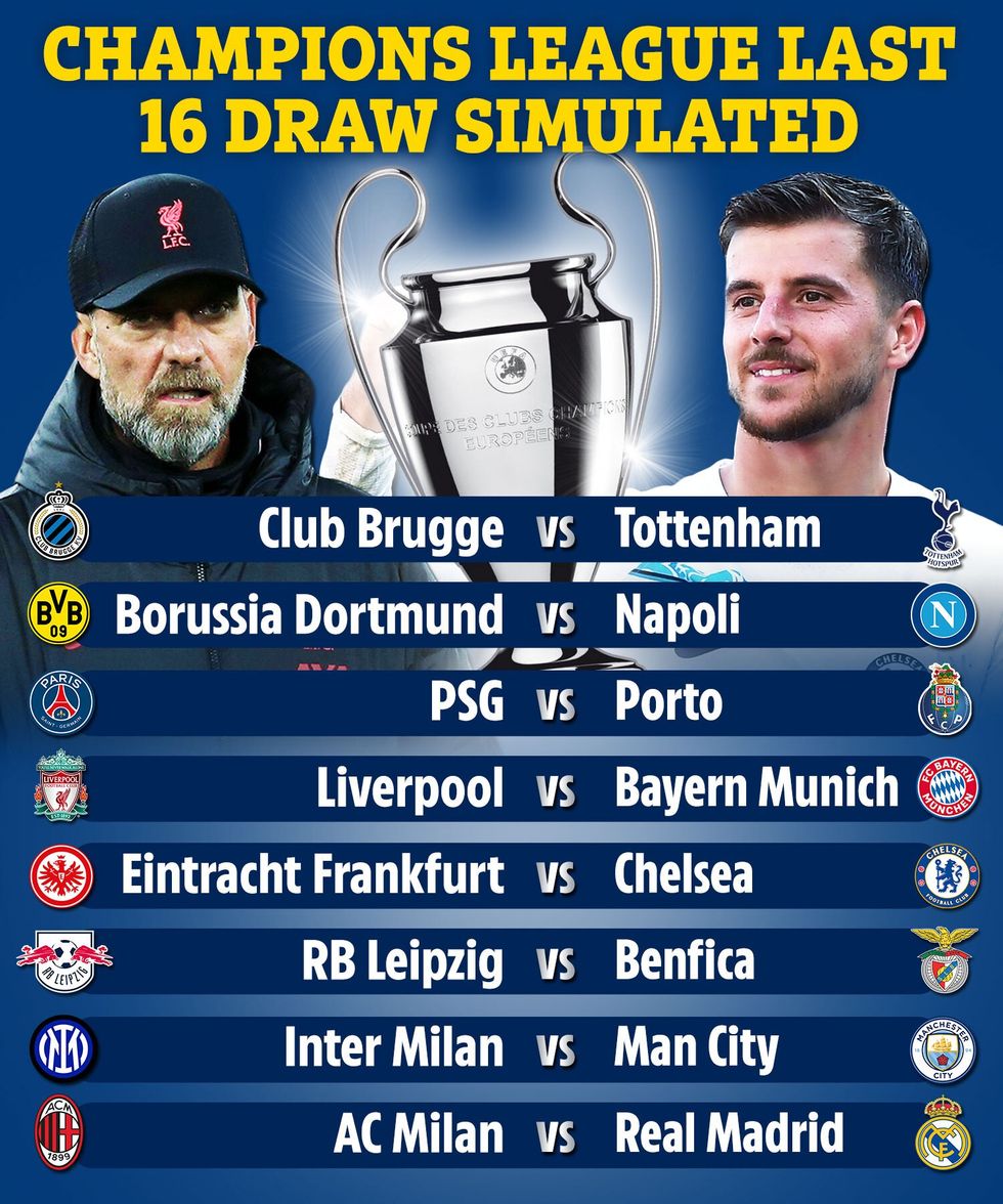 Një short i simuluar për fazën e 16-të të Ligës së Kampionëve