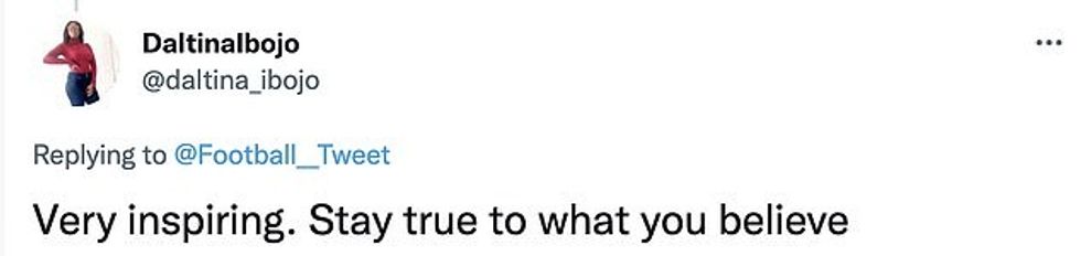 Një tjetër fanse është frymëzuar nga mesazhi që Mane ka dërguar duke mos pozuar me alkool