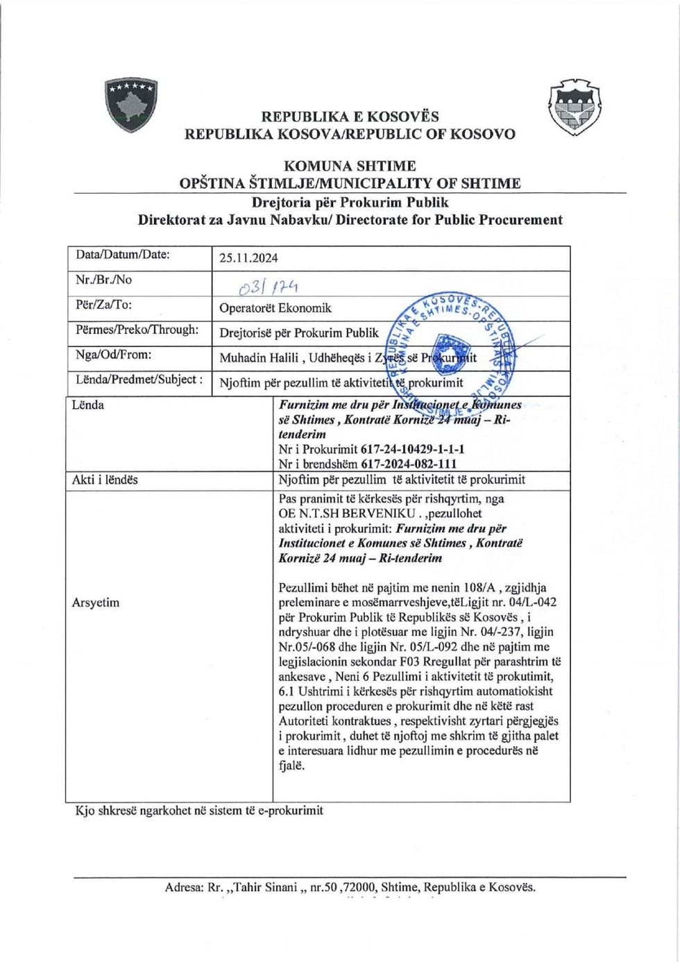 Njoftim per pezullim te aktivitetit page 0001 1