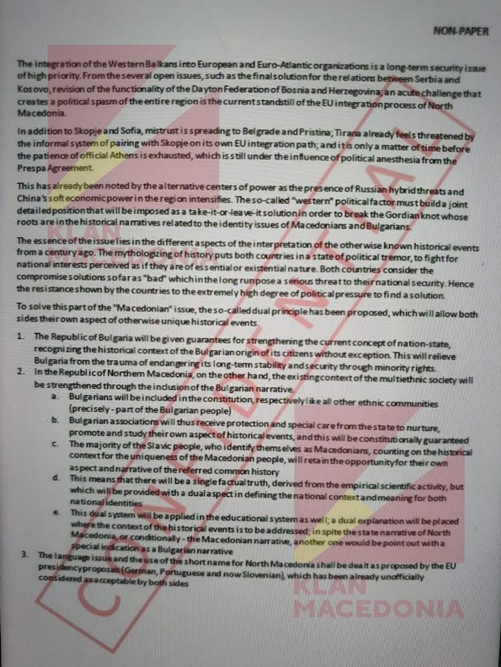 non paper maqedoni bullgari
