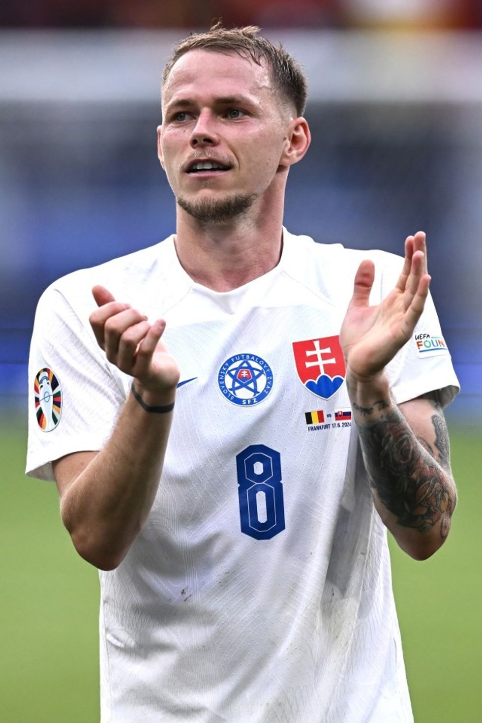 ondrej duda slovakia celebrates win 910334840