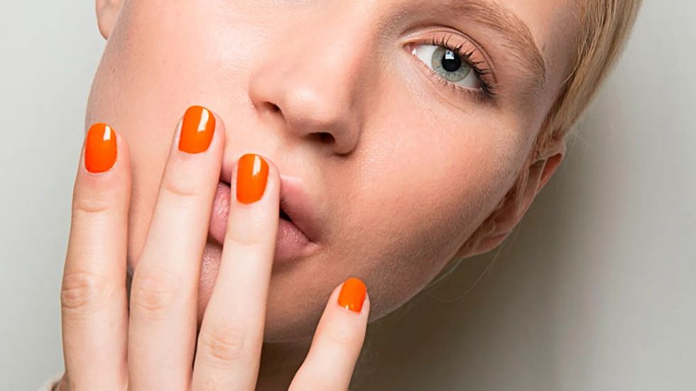 orange nail polish
