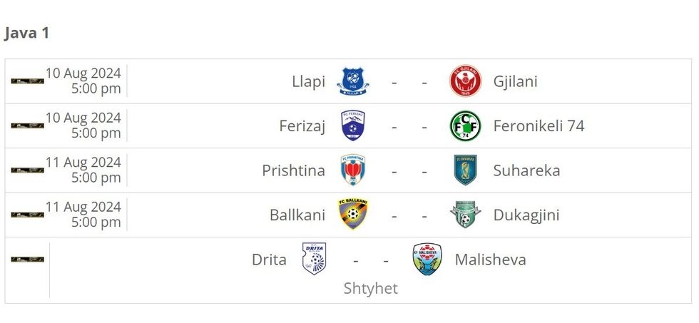 orari i xhirose se pare