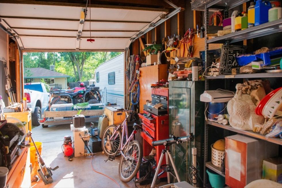 overfilled garage