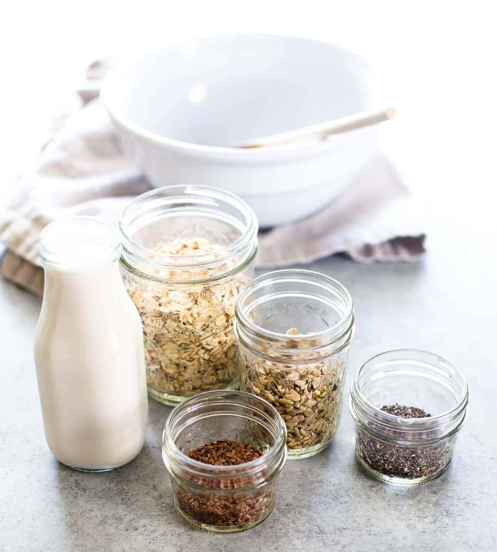 Overnight Oats with Flax and Chia Seeds