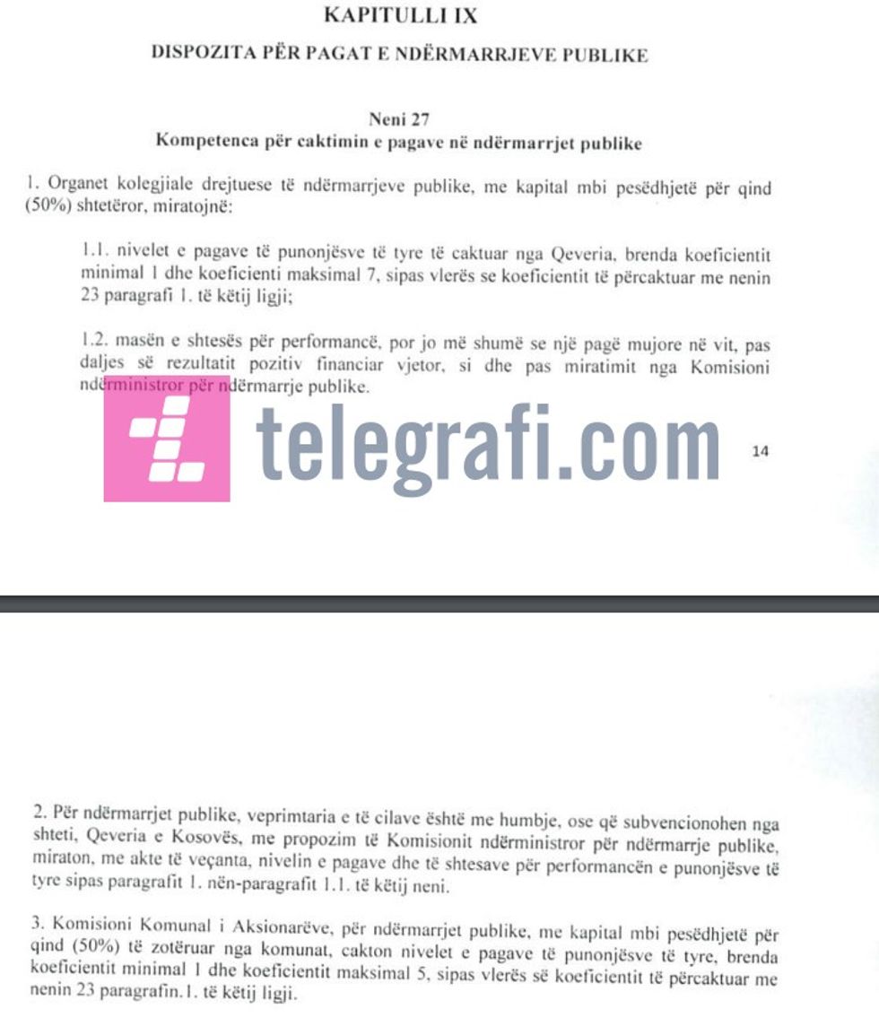 Pagat ne ndermarrje Publike