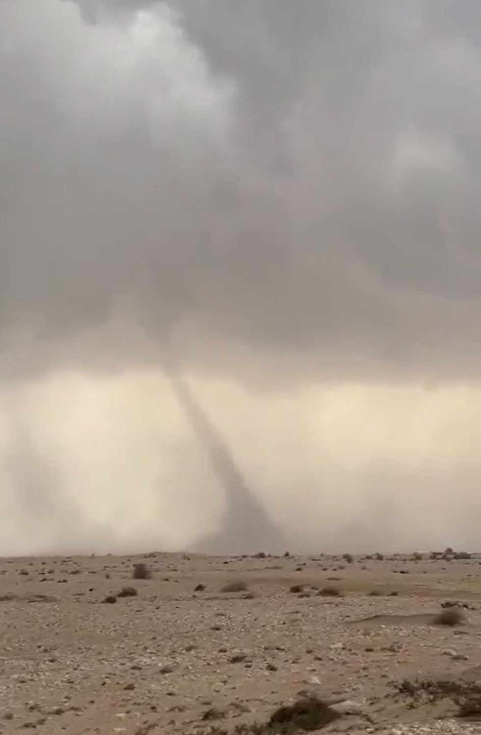 Pamjet e pabesueshme treguan rrotulluesin duke bërë rrugën e tij nëpër shkretëtirë