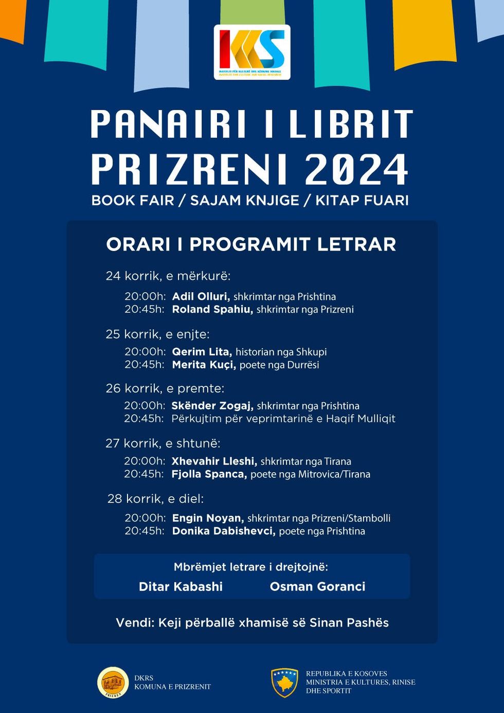 panairi i librit prizren programi 2024