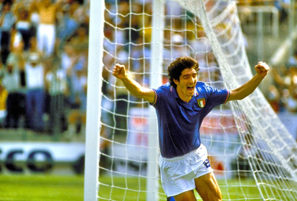 Paolo Rossi v Brazil 1982 World Cup.