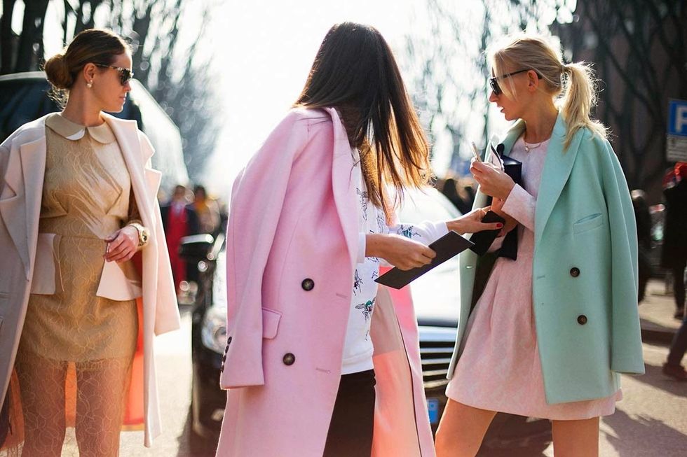 pastel winter coats street style milan fashion week 2014(1)