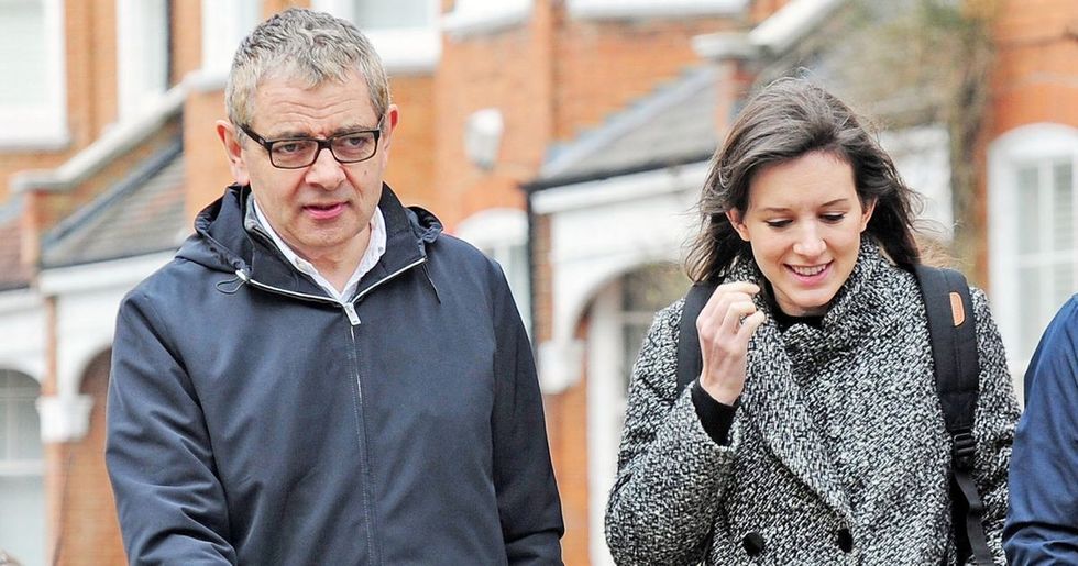 PAY EXC Rowan Atkinson out and alive with his girlfriend Louise Ford