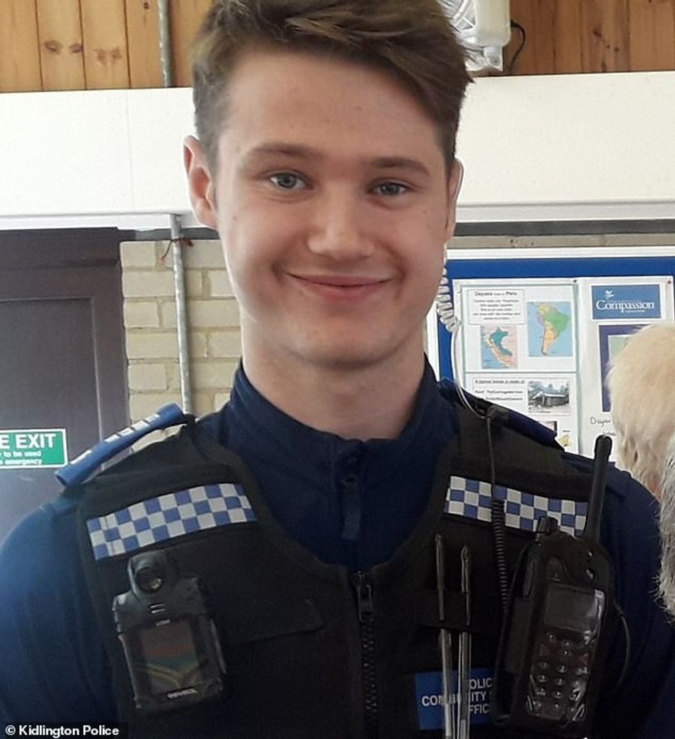 PC Jamie Larman claimed he took the food to 'build rapport' with colleagues - which force bosses dismissed as 'nonsense'