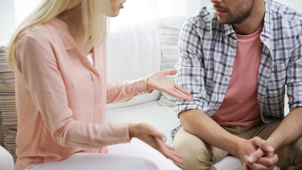 people relationship difficulties conflict and family concept unhappy couple having argument at home vpkmdze6e F0000