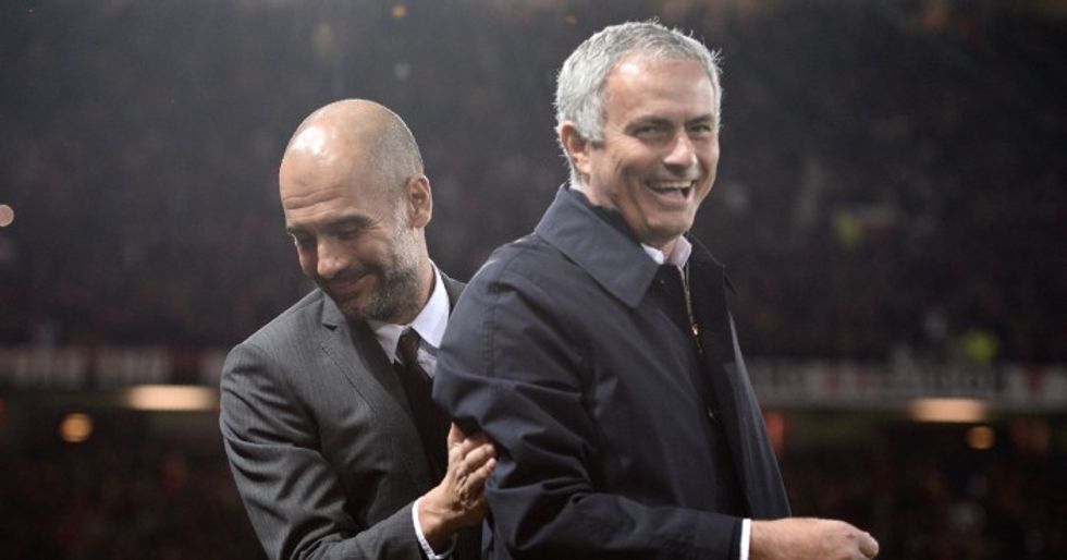 Pep Guardiola Jose Mourinho Manchester United Manchester City