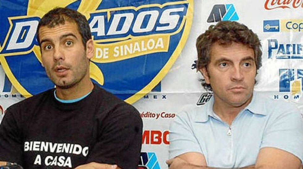 pep guardiola y juanma lillo con el dorados de sinaloa mexicano