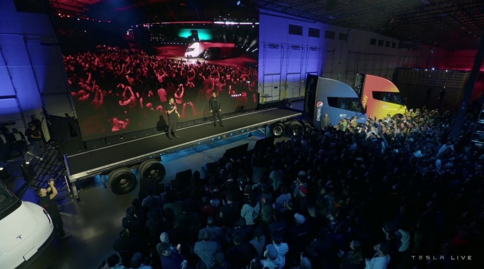 Pepsi and FritoLay take delivery of the first Tesla Semi trucks