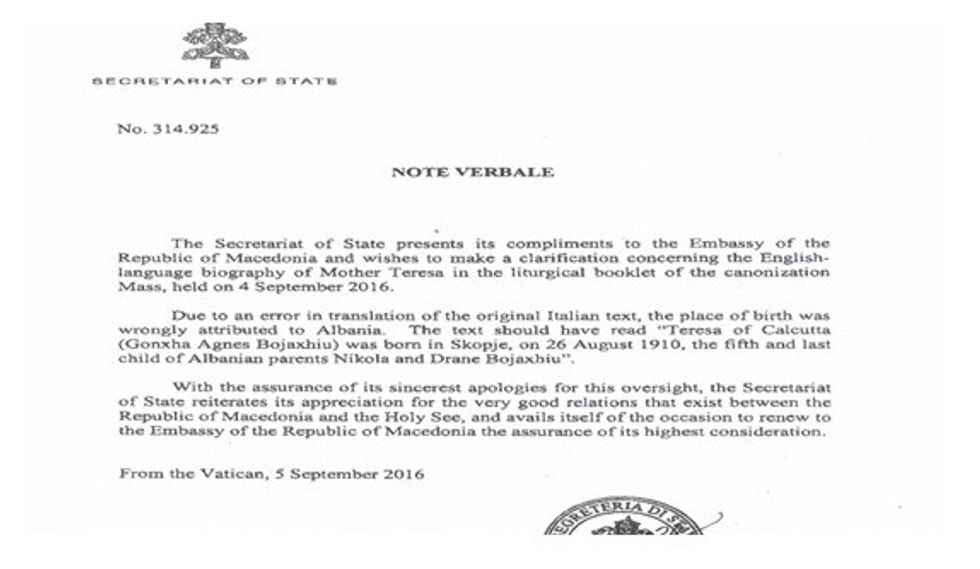 Pergjigje e Vatikanit