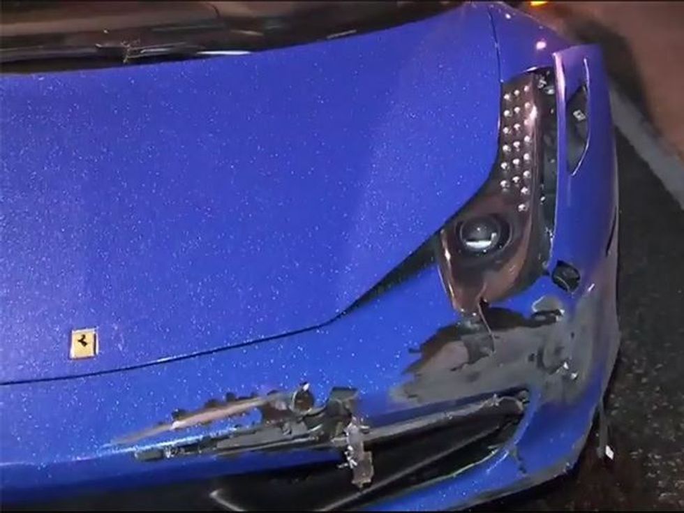 Përplasje në tunel mes Lamborghini Huracane dhe Ferrari 458 Italia foto 3