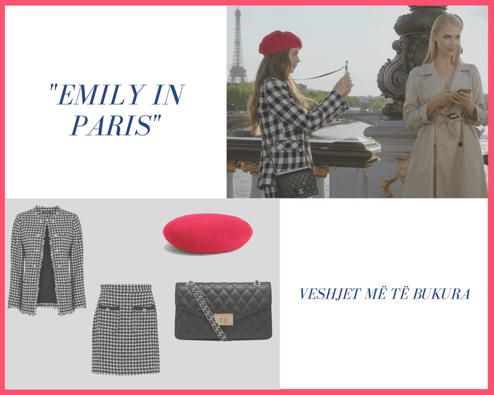 Pink Tropical Girl Portrait Fashion Photo Collage 1