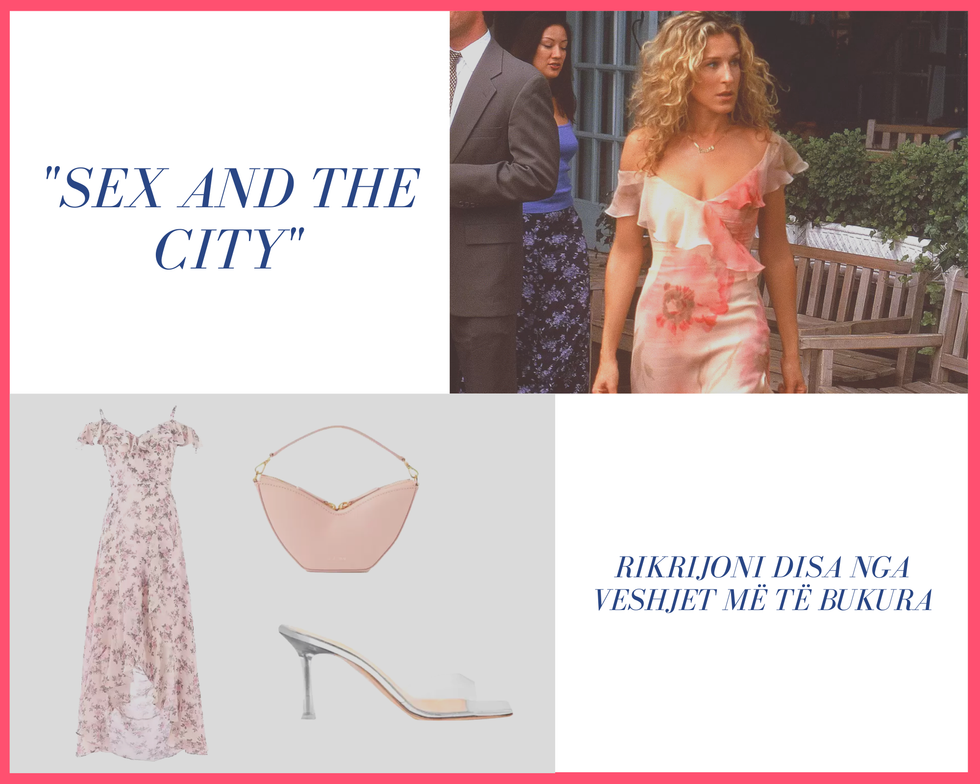 Pink Tropical Girl Portrait Fashion Photo Collage 2