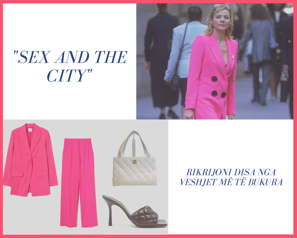 Pink Tropical Girl Portrait Fashion Photo Collage 4